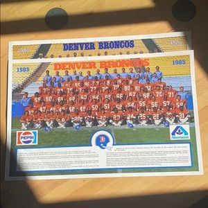 Vintage 1985 & 1986 Denver Broncos Team Photo